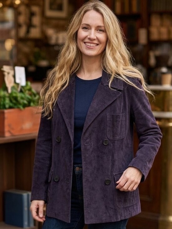 Source Unknown Jackets & Blazers - Beautiful vintage purple suede jacket With Silk Lining.